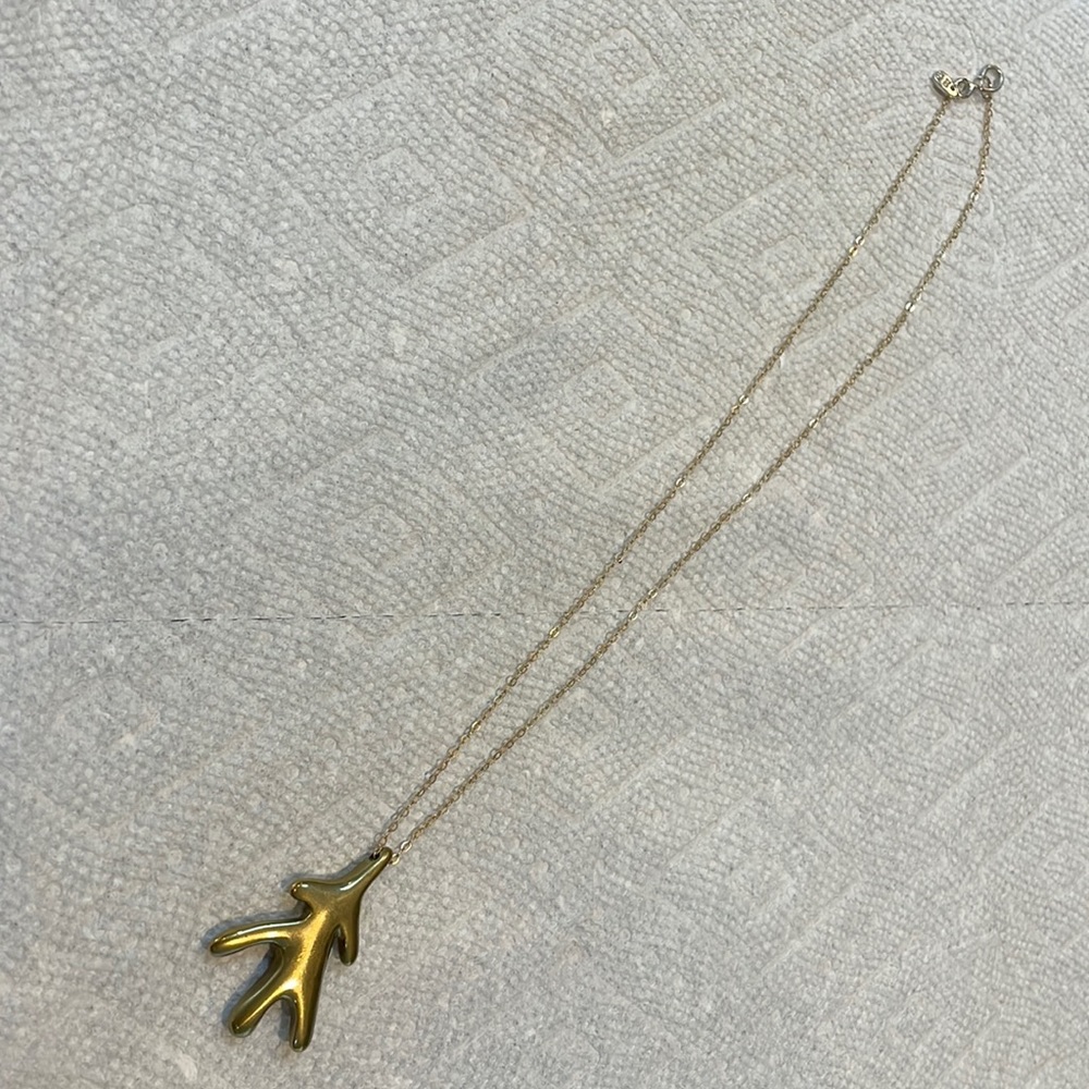Dinosaur Designs brass coral necklace